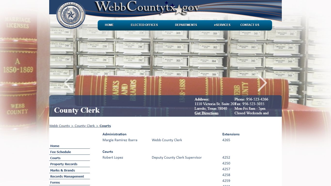 Courts - Webb County, Texas