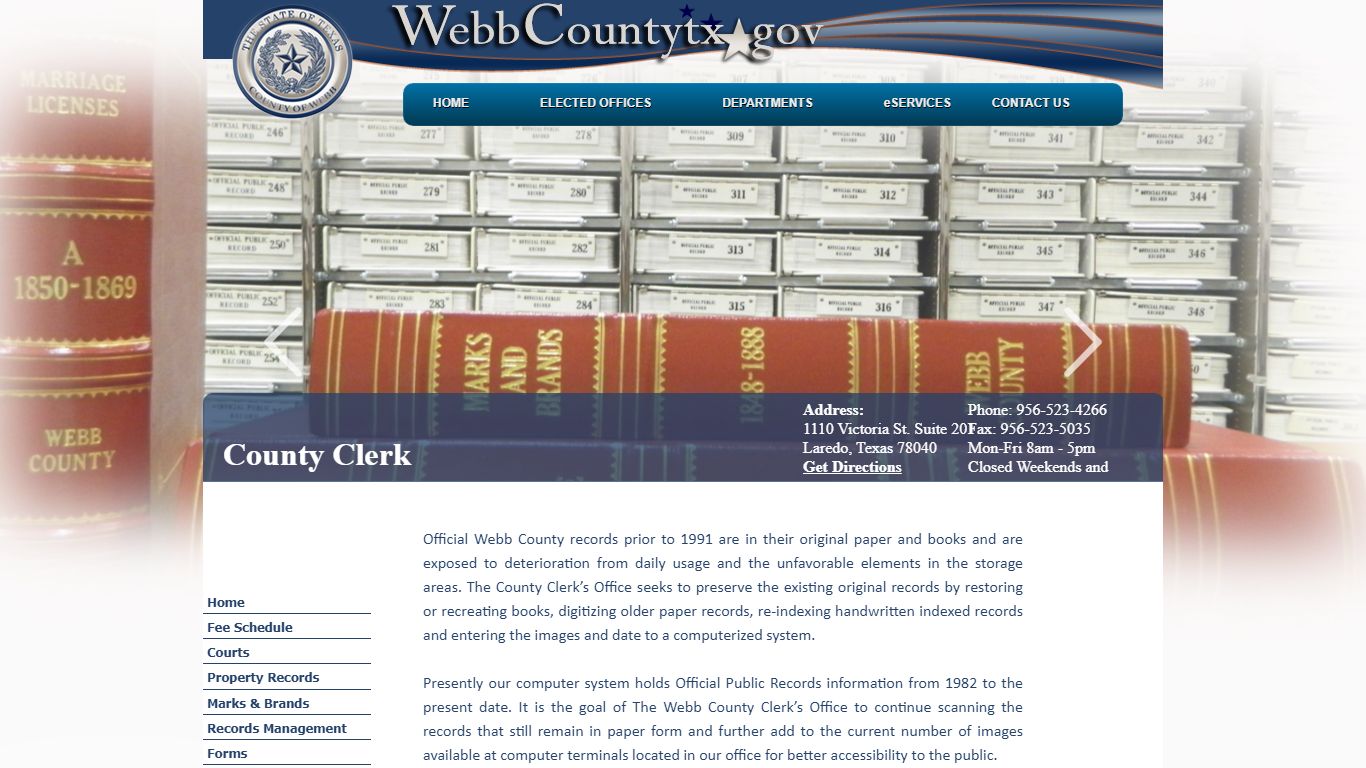 Records Management - Webb County, Texas