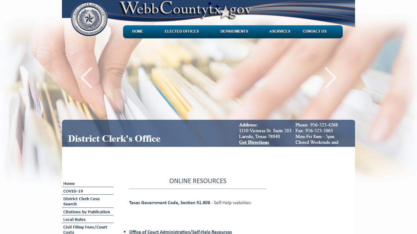 Online Resources - Webb County, Texas